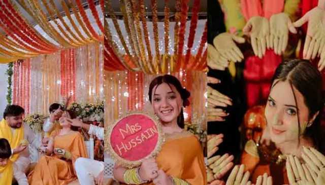 ٹک ٹاکر ربیکا خان کی مایوں، تصاویر اور ویڈیو سامنے آگئی