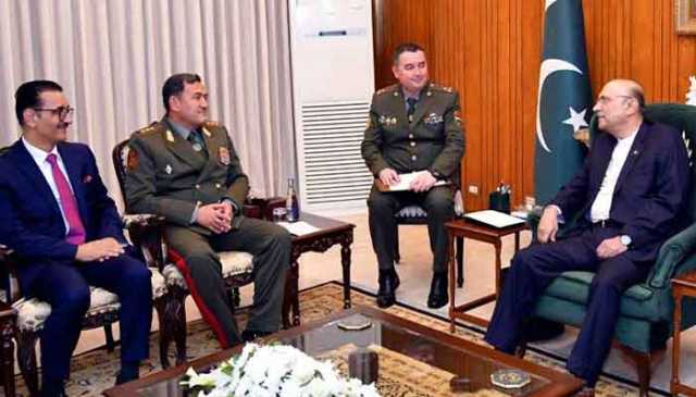 صدر مملکت ، تاجک وزیر دفاع ملاقات، معاشی، دفاعی تعلقات پر تبادلہ خیال