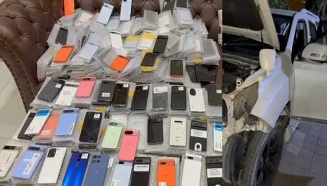 کراچی ٹول پلازہ کے قریب کسٹمز کی بڑی کارروائی، کروڑوں کے اسمگل شدہ موبائل فونز اور گاڑی برآمد