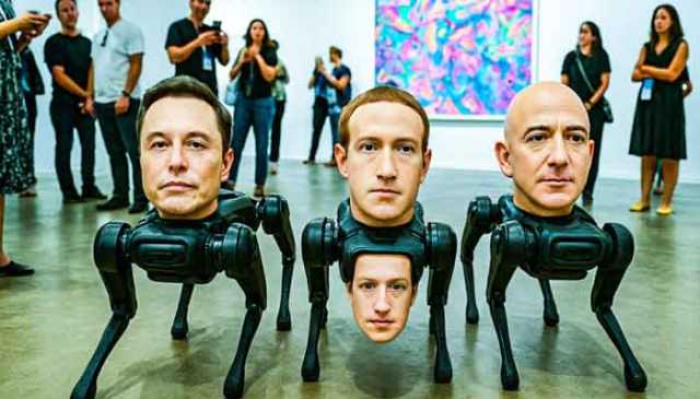 ایلون مسک اور زکربرگ کے چہرے والے روبوٹ ڈاگز نے سب کو حیران کردیا