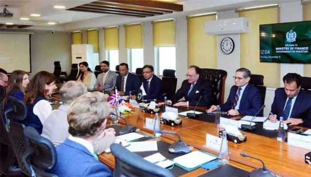 وزیرِ خزانہ، برطانوی وزیرِ ترقیات ملاقات، معاشی استحکام پر گفتگو