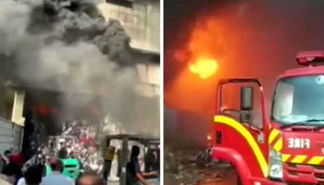 لانڈھی، 3منزلہ گارمنٹ فیکٹری میں آتشزدگی، عمارت گر گئی، 2 فائر فائٹرز زخمی