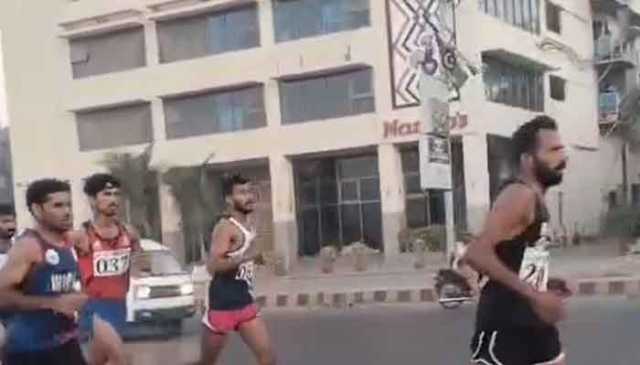 نیشنل گیمز: میراتھن دوڑ پاکستان نیوی کے شہباز مسیح نے جیت لی
