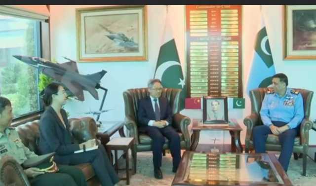 چینی سفیر کی ایئر چیف سے ملاقات ، پاک فضائیہ اور چین کے درمیان دفاعی تعاون پر تبادلہ خیال