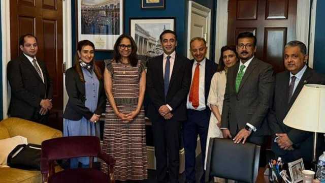 بلاول بھٹو کی قیادت میں پاکستانی وفد کی امریکا کے اہم اراکین کانگریس سے ملاقاتیں