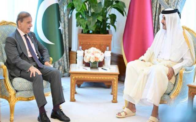 وزیراعظم شہباز شریف کی امیر قطر سے ملاقات، قریبی روابط برقرار رکھنے پر اتفاق