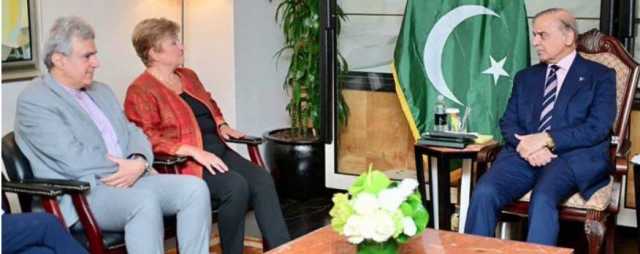 وزیراعظم شہباز شریف سے آئی ایم ایف کی منیجنگ ڈائریکٹر کرسٹالینا جارجیوا کی ملاقات