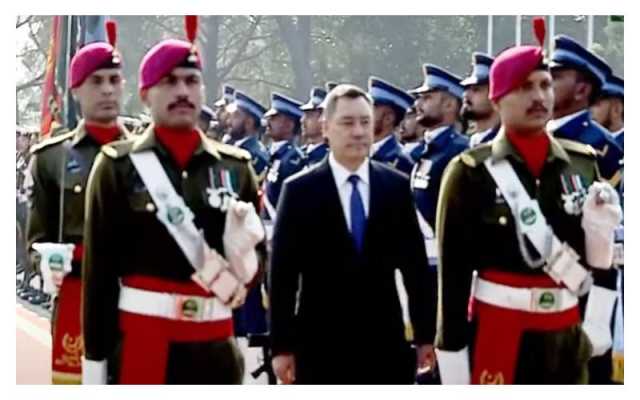 کرغز صدر کے اعزاز میں وزیراعظم ہاؤس میں استقبالیہ تقریب، گارڈ آف آنر پیش