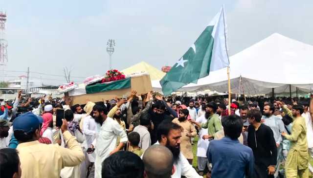 بھارتی حملے میں شہید قاری عبدالمالک، خالد، مدثر کی نمازِ جنازہ مریدکے میں ادا
