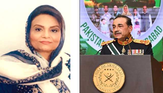 فوزیہ ناز کی فیلڈ مارشل عاصم منیر کو بیٹن آف فیلڈ مارشل ملنے پر مبارکباد