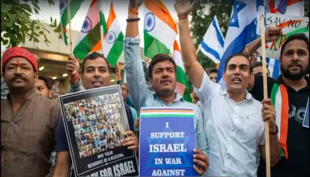 بھارت میں انتہا پسند ہندوؤں کی اسرائیل کے حق میں ریلی