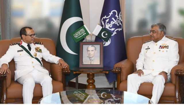 امیر البحر سے سربراہ سعودی بحریہ کی ملاقات، دفاعی تعلقات مضبوط بنانے کا عزم