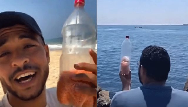 مصر سے سمندر میں پھینکی گئی اناج کی بوتلیں معجزاتی طور پر غزہ پہنچ گئیں