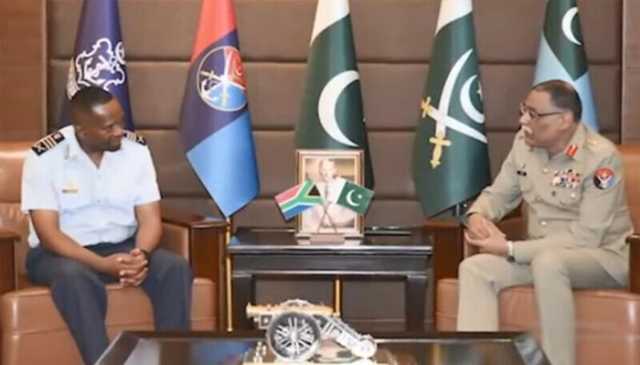 چیئرمین جوائنٹ چیفس ساحر شمشاد سے جنوبی افریقا کی فضائیہ کے سربراہ کی ملاقات