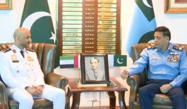 یو اے ای نیول فورسز کے کمانڈر کی سربراہ پاک فضائیہ سے ملاقات،علاقائی سلامتی اور فوجی تعاون پر تبادلہ خیال