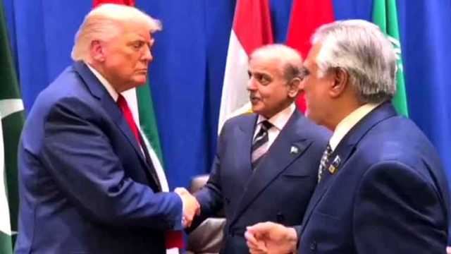 امریکی صدر ڈونلڈ ٹرمپ سے وزیر اعظم شہباز شریف کی غیر رسمی ملاقات