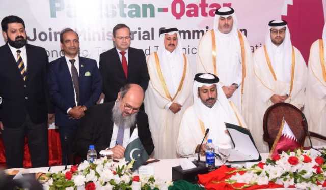 قطر کا 3ارب ڈالر سرمایہ کاری کا اعادہ، اقتصادی اور تیکنیکی تعاون کے پروٹوکولز پر دستخط
