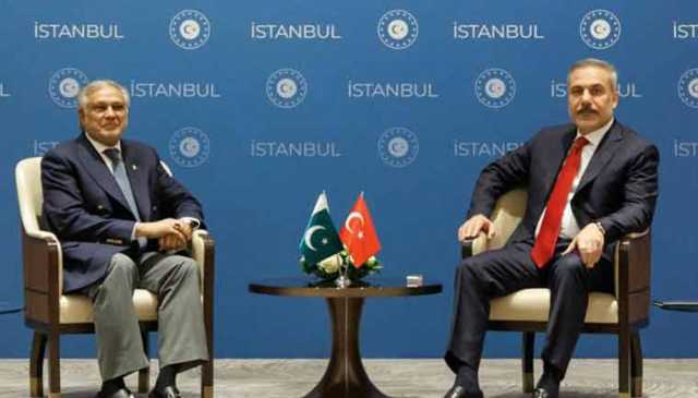 اسحاق ڈار کی ترک ہم منصب سے ملاقات، مسئلہ فلسطین سمیت مختلف امورپر تبادلہ خیال