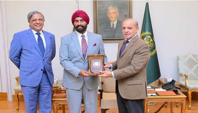 وزیراعظم شہباز شریف سے امریکا میں مقیم سکھ تنظیم کے صدرجسدیپ سنگھ کی ملاقات