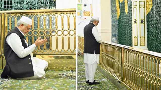 نائب وزیراعظم اسحاق ڈار کی روزہ رسولﷺ پر حاضری، ملک میں امن، ترقی کیلئے دعا