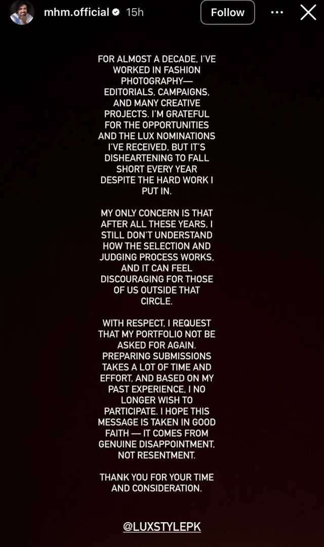 لکس اسٹائل ایوارڈز: نامزد امیدواروں نے ایوارڈ کی شفافیت پر سوال اٹھادیا