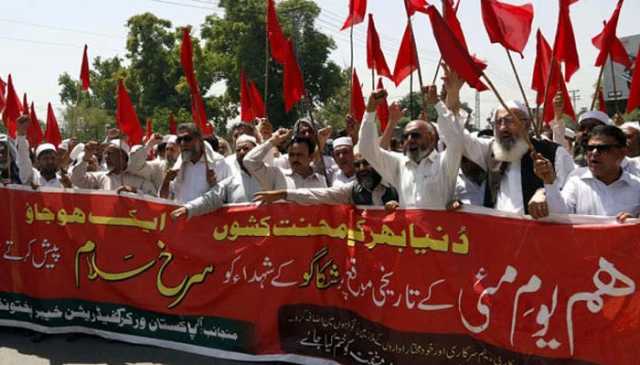 ملک کے مختلف شہروں میں یوم مزدور پر ریلیوں اور جلسوں کا انعقاد