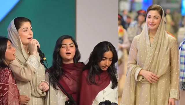 وزیرِاعلیٰ پنجاب مریم نواز نے بچوں کے ساتھ ’سوہنی دھرتی‘ گا کر داد سمیٹ لی
