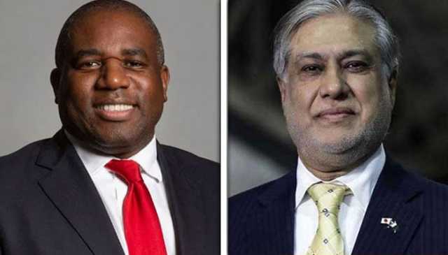 وزیرخارجہ اسحاق ڈار سے برطانوی ہم منصب کا رابطہ، خطے کی تازہ صورتحال پر تبادلہ خیال