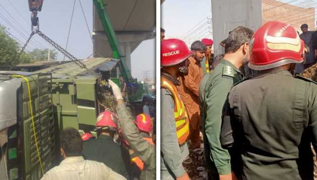 لاہور: ڈمپر کی رکشوں اور موٹرسائیکلوں کو ٹکر، 5 افراد جاں بحق