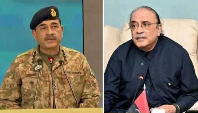 صدر زرداری کی جنرل عاصم منیر کو فیلڈ مارشل کے عہدے پر ترقی پانے پر مبارکباد