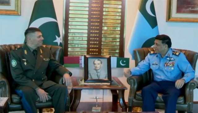 بیلاروس کے دفاعی وفد کا ایئر ہیڈکوارٹرز کا دورہ، ایئر چیف سے ملاقات