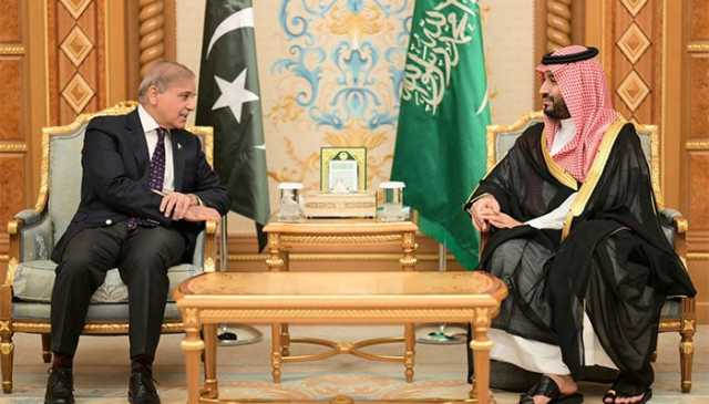 وزیراعظم شہباز شریف کی سعودی ولی عہد محمد بن سلمان سے ملاقات