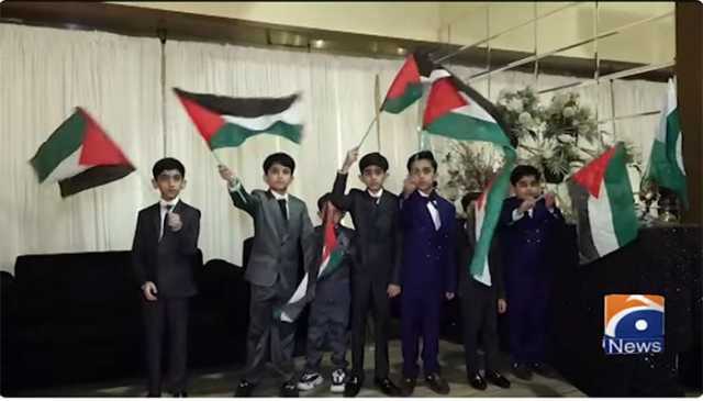 کراچی میں ولیمے کی تقریب اہل غزہ سے اظہار یکجہتی کی منفرد مثال