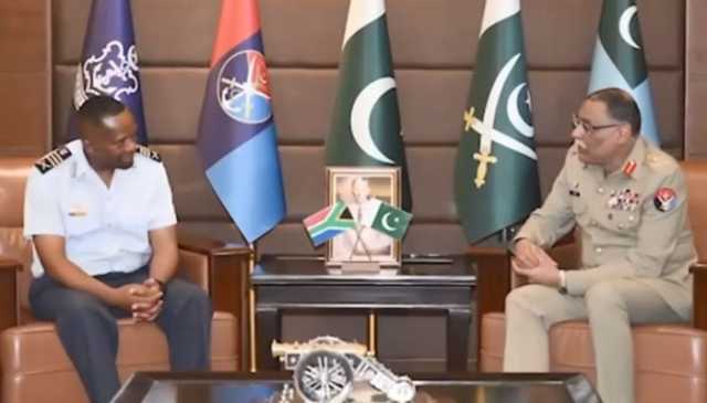 جنوبی افریقا کے چیف آف ایئرفورس کی چیئرمین جوائنٹ چیفس آف اسٹاف کمیٹی جنرل ساحر شمشاد سے ملاقات