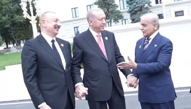 وزیرِاعظم شہباز شریف کی ترک اور آذری صدور کیساتھ چہل قدمی، ویڈیو وائرل