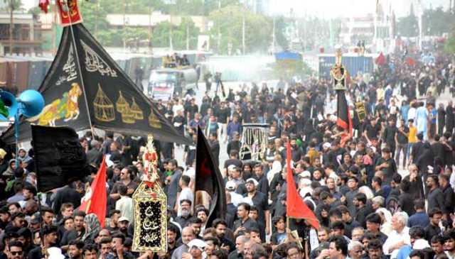 کراچی میں 9 محرم الحرام کا مرکزی جلوس، نشتر پارک میں مرکزی مجلس