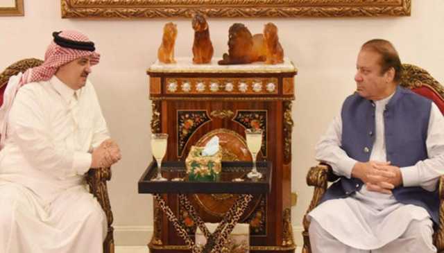 نواز شریف اور مریم نواز سے سعودی سفیر نواف بن سعید المالکی کی ملاقات