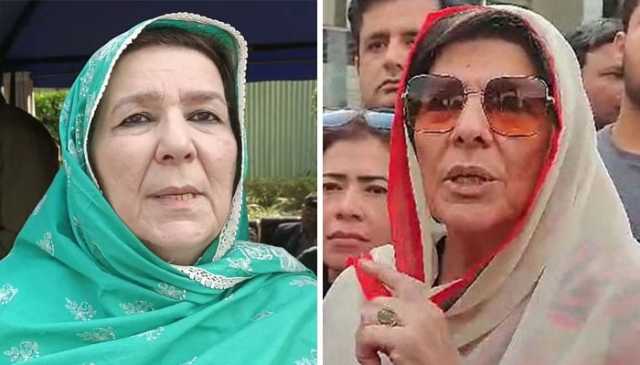 راولپنڈی پولیس نے علیمہ خان اور نورین نیازی کو داہگل ناکے پر تحویل میں لے لیا