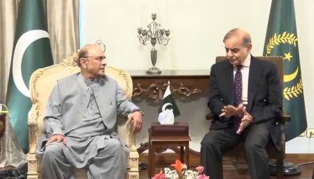 وزیرِ اعظم شہباز شریف کی صدر آصف زرداری سے ملاقات