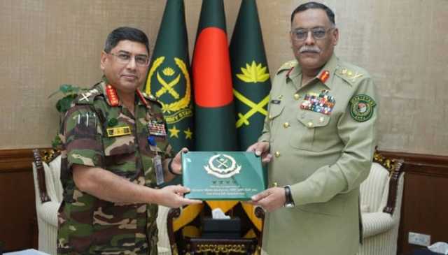 جنرل ساحر شمشاد کی بنگلادیشی آرمی چیف سے ملاقات