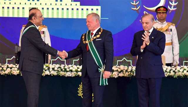 اردن کے شاہ عبداللّٰہ دوم کو اعلیٰ ترین سول ایوارڈ نشانِ پاکستان سے نوازا گیا