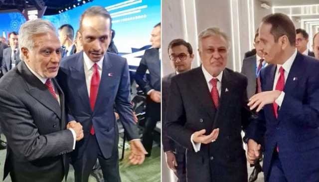 اسحاق ڈار کی قطر کے وزیراعظم و وزیرخارجہ سے غیر رسمی ملاقات