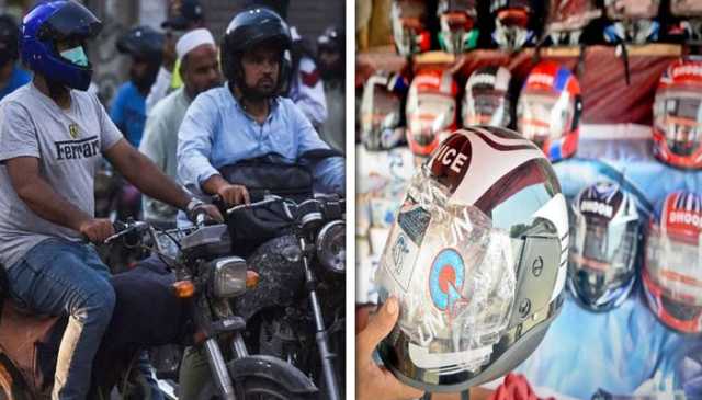 فیصل آباد: حکومت کی سخت پابندی نے ہیلمٹ فروشوں کی چاندی کردی