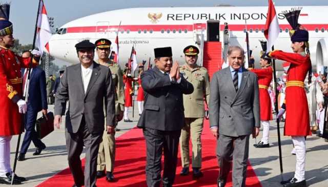 انڈونیشیا کے صدر پرابوو سوبیانتو پاکستان پہنچ گئے