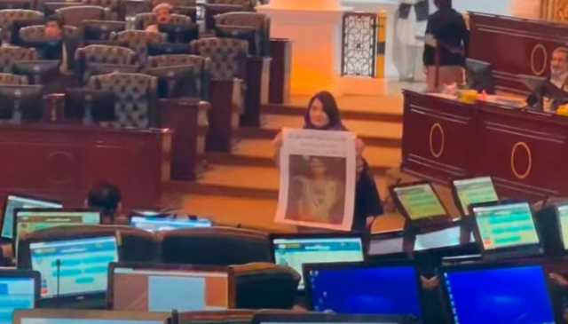 خیبرپختونخوا اسمبلی: ن لیگی خاتون رکن فیلڈ مارشل کی تصویر لے آئیں