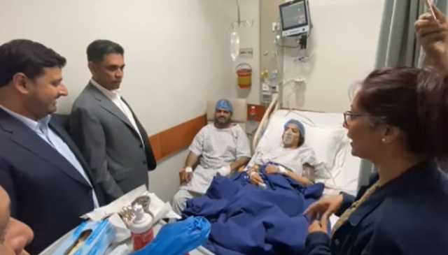 آپریشن میں زخمی ڈی ایس پی جوڑے کی شادی کی سالگرہ، اسپتال میں کیک کاٹا