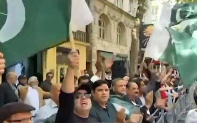لندن، پاکستانیوں کا بھارت کو منہ توڑ جواب دینے کا عزم