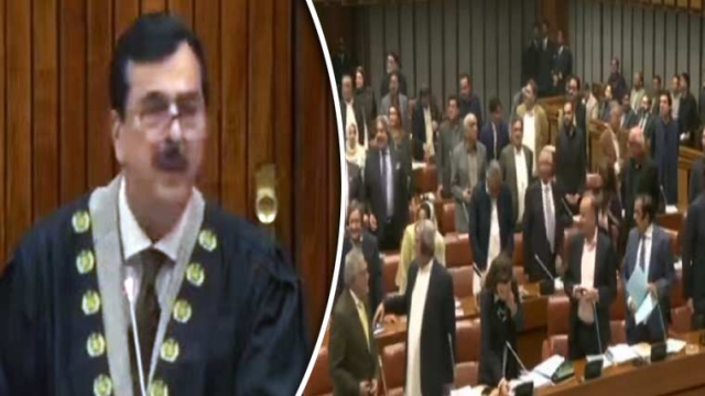 سینیٹ میں اپوزیشن کا احتجاج،چیئرمین ڈائس گا گھیراؤ