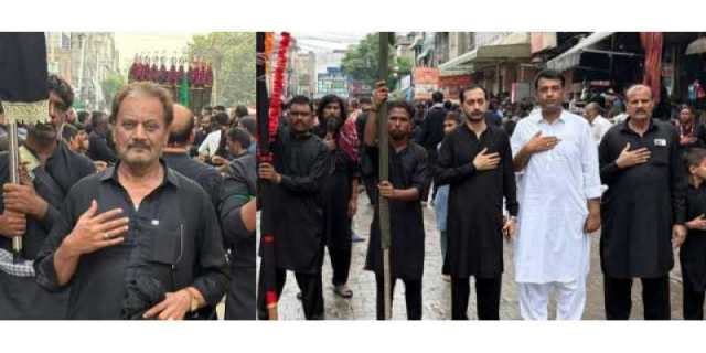 7 محرم الحرام کا مرکزی جلوس چوہدری اععجاز ککےشاہ کی رہائش سے برآمد