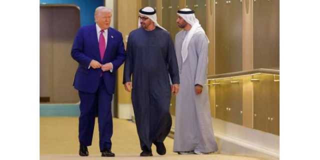 متحدہ عرب امارات کے صدر نے امریکی صدر ڈونلڈ ٹرمپ کا ابوظبی آمد پر شاندار استقبال کیا